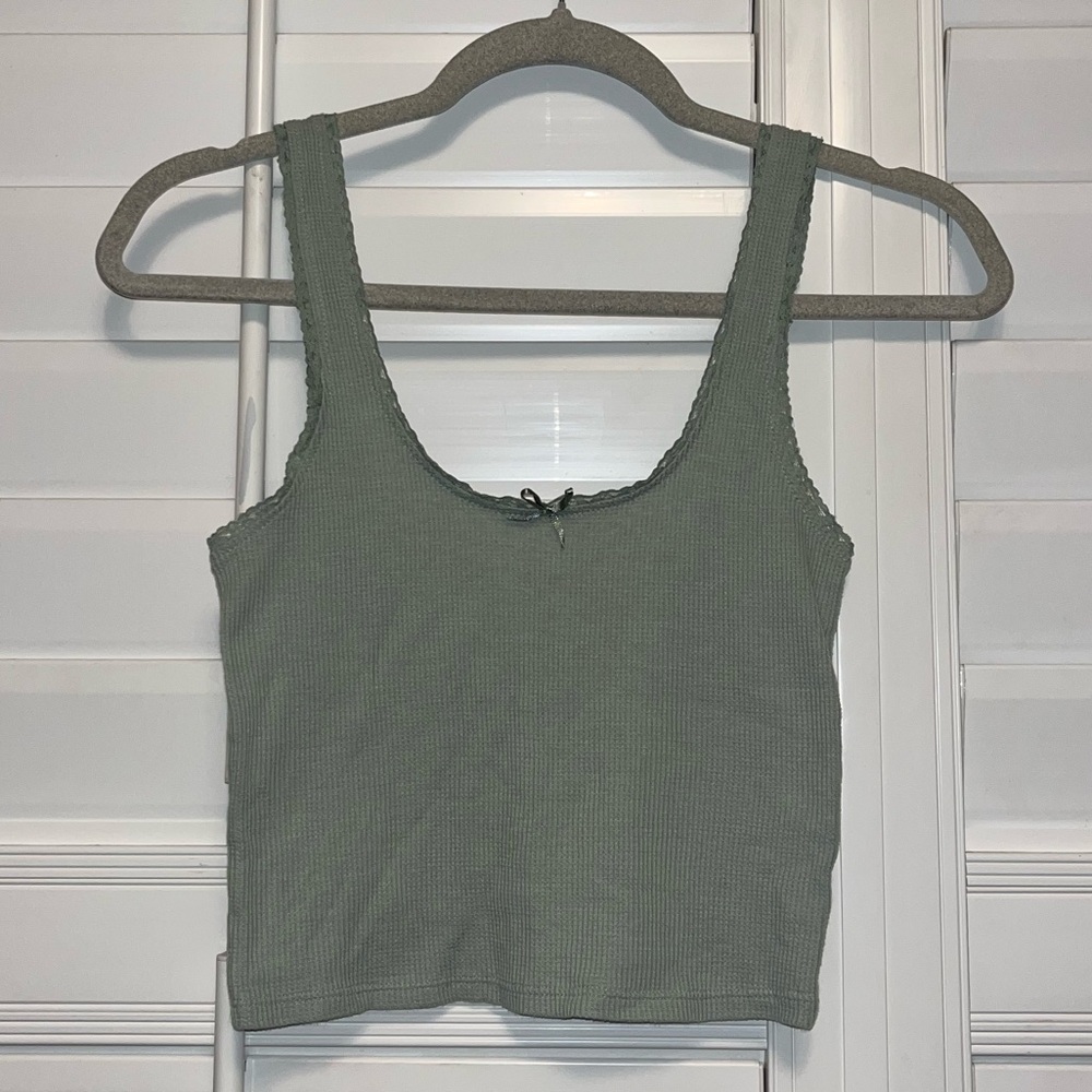 PacSun Basics Lace Trim Tank Top